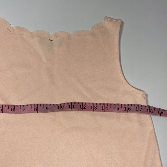 Anthropologie Eri + Ali Light Pink Scalloped Neckline Tank Top Size S - Picture 6 of 6